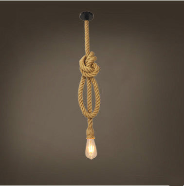 Hemp rope chandelier