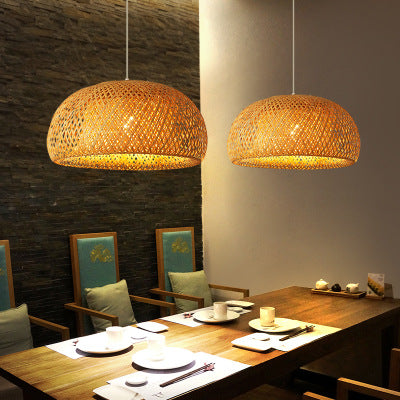 Bamboo Woven Simple Japanese  Pastoral Chandelier