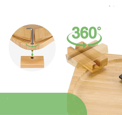 Bamboo Sofa Tray Home Decor Portable